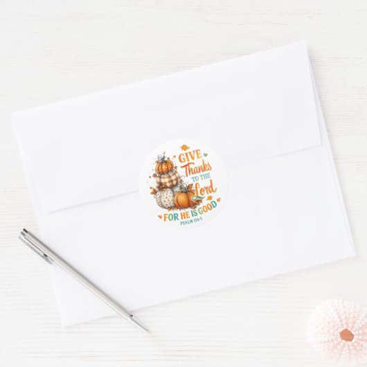 Sticker Rond Merci À... (Enveloppe)