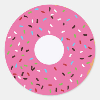 Sticker Rond Merci à Donut
