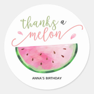 Sticker Rond Merci à Melon merci l'autocollant