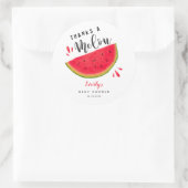 Sticker Rond Merci à Melon Watermelon Baby shower Favor (Sac)