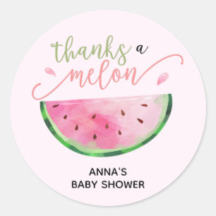 Sticker Rond Merci à Melon Watermelon merci l'autocollant
