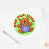 Sticker Rond Merci à un volontaire d'aide très spécial (Enveloppe)