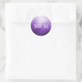 Sticker Rond Merci Abstrait blanc violet (Sac)