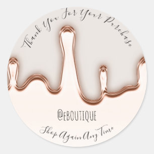 Sticker Rond Merci Achat Boutique Nails Fabriqué à la main