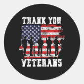 Sticker Rond Merci Anciens Combattants (Devant)