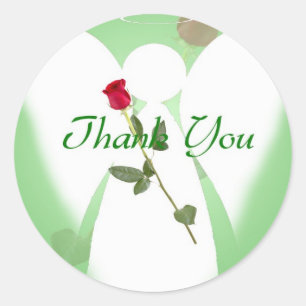 Sticker Rond Merci Angel