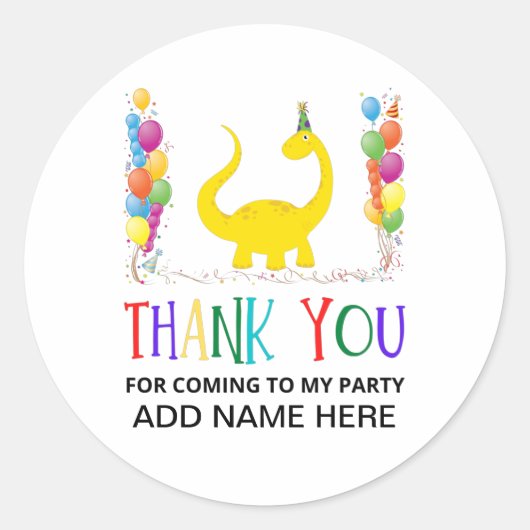 Sticker Rond Merci Anniversaire (Devant)