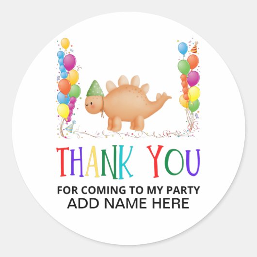 Sticker Rond Merci Anniversaire (Devant)