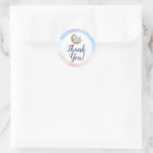 Sticker Rond Merci Aquarelle Crystals & Gold Moon Boho (Sac)