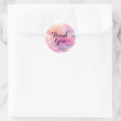 Sticker Rond Merci aquarelle Splatter Abstrait moderne (Sac)
