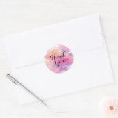 Sticker Rond Merci aquarelle Splatter Abstrait moderne (Enveloppe)