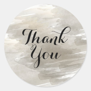 Sticker Rond Merci aquarelle Splatter Abstrait moderne