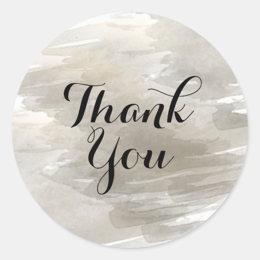 Sticker Rond Merci aquarelle Splatter Abstrait moderne (Devant)
