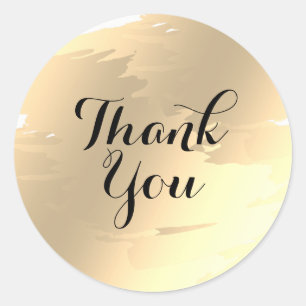 Sticker Rond Merci aquarelle Splatter Abstrait moderne