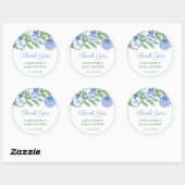 Sticker Rond Merci Aquarelle Vacances Baubles Douche Favoriser (Feuille)