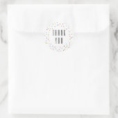 Sticker Rond Merci arc-en-ciel Polka Dot Confetti (Sac)