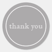 Sticker Rond merci argent classique collant rond (Devant)