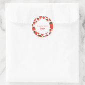 Sticker Rond Merci aux fraises (Sac)