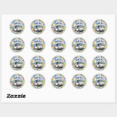 Sticker Rond Merci aux travailleurs postaux (Feuille)