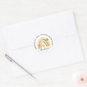 Sticker Rond Merci Baby shower Abee Aquarelle (Enveloppe)