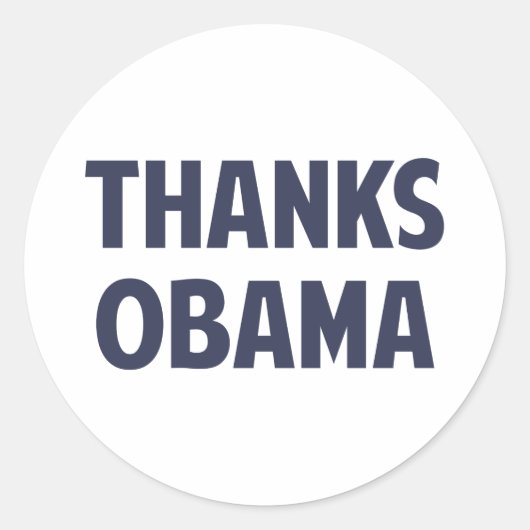 Sticker Rond Merci Barack Obama (Devant)