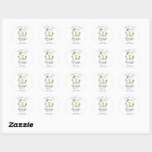 Sticker Rond Merci beary beaucoup (Feuille)