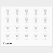 Sticker Rond Merci beary beaucoup  (Feuille)