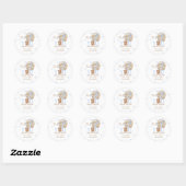Sticker Rond Merci Beary Much Blue Bear (Feuille)