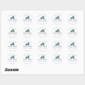 Sticker Rond Merci beaucoup (Feuille)