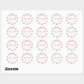 Sticker Rond Merci beaucoup (Feuille)