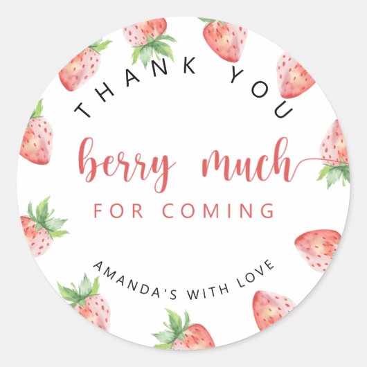 Sticker Rond Merci beaucoup (Devant)