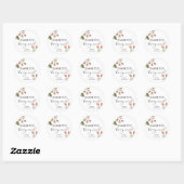 Sticker Rond Merci beaucoup Berry (Feuille)