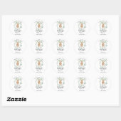 Sticker Rond Merci beaucoup nounours (Feuille)
