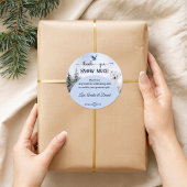 Sticker Rond Merci Beaucoup pour la Fête de Bébé Ours Polaire