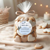 Sticker Rond Merci Beaucoup pour la Fête de Bébé Ours Polaire