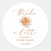 Sticker Rond Merci beaucoup pour la fête de mariage (Devant)