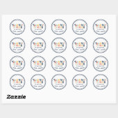 Sticker Rond Merci beaucoup pour votre commande (Feuille)