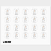 Sticker Rond Merci beaucoup Teddy Beary  (Feuille)