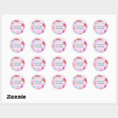 Sticker Rond Merci beaucoup thème bonbon sucré (Feuille)