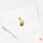 Sticker Rond Merci Bee Fantaisiste (Enveloppe)