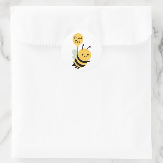 Sticker Rond Merci Bee Whimsical (Sac)