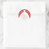 Sticker Rond Merci Belle robe Mariage (Sac)