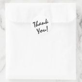 Sticker Rond Merci blanc et noir (Sac)
