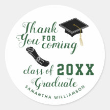 Merci Blanc et Vert Classe de 2025 Graduate