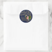 Sticker Rond Merci Blue & Gold 2025 Graduation Party Favor (Sac)