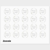 Sticker Rond Merci Boho Mariage de verdure (Feuille)