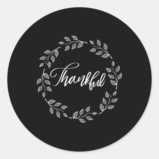 Sticker Rond Merci Bon thanksgiving Happy Fall Yall Favori (Devant)