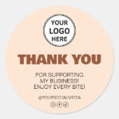 Sticker Rond Merci boulangerie (Devant)