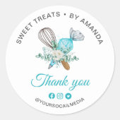 Sticker Rond Merci Boulangerie Sucré (Devant)