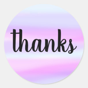 Sticker Rond Merci Bouncy Brush Letting Watercolor Wash